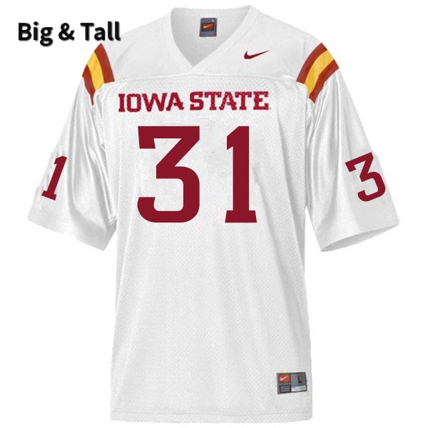 Iowa State Cyclones Men's #31 Virdel Edwards II Nike NCAA Authentic White Big & Tall College Stitched Football Jersey PR42X78NH